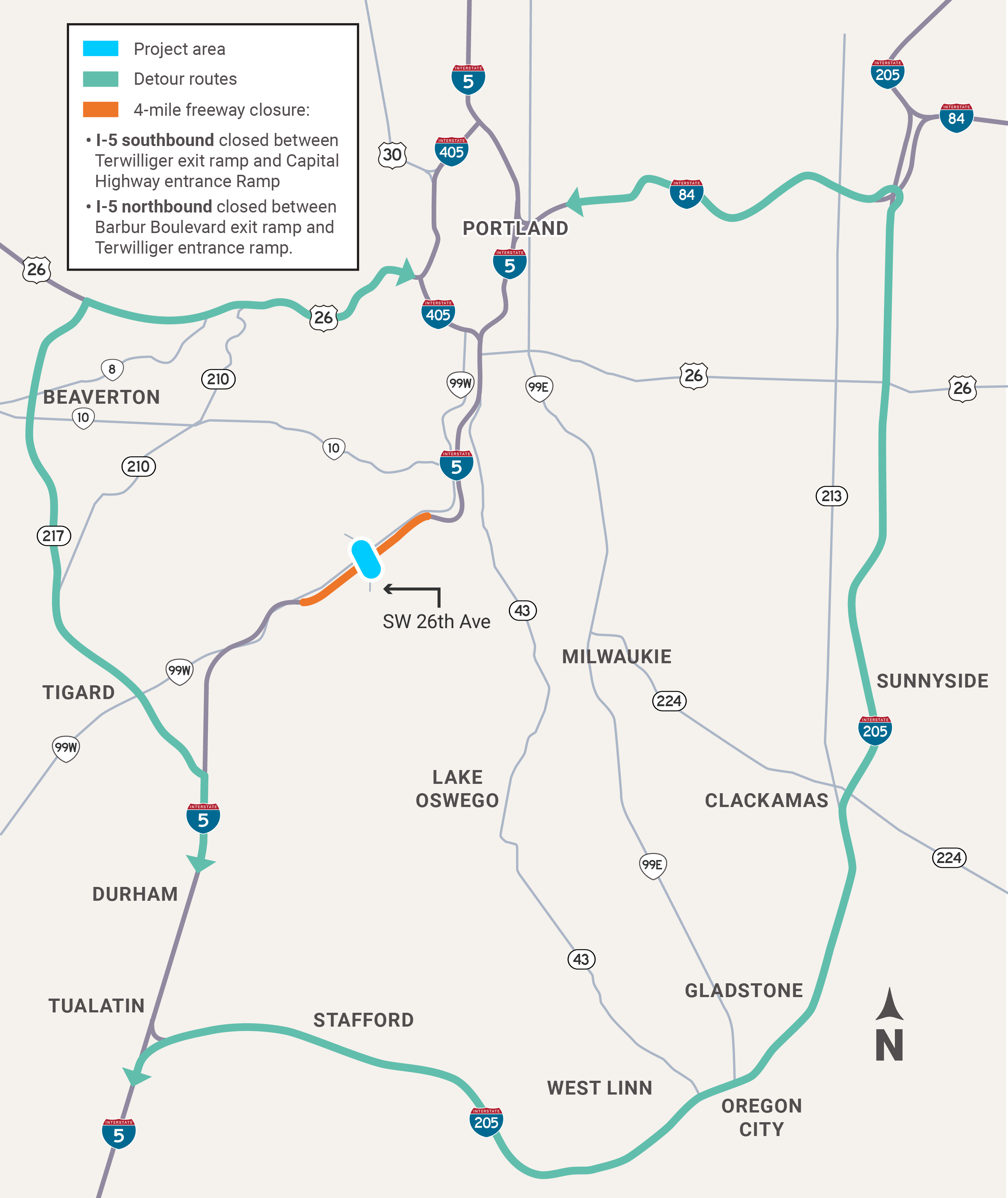 I 5 Over 26th Avenue Improvement Project Odot Will Close I 5 In Sw Portland From June 28 To 3153